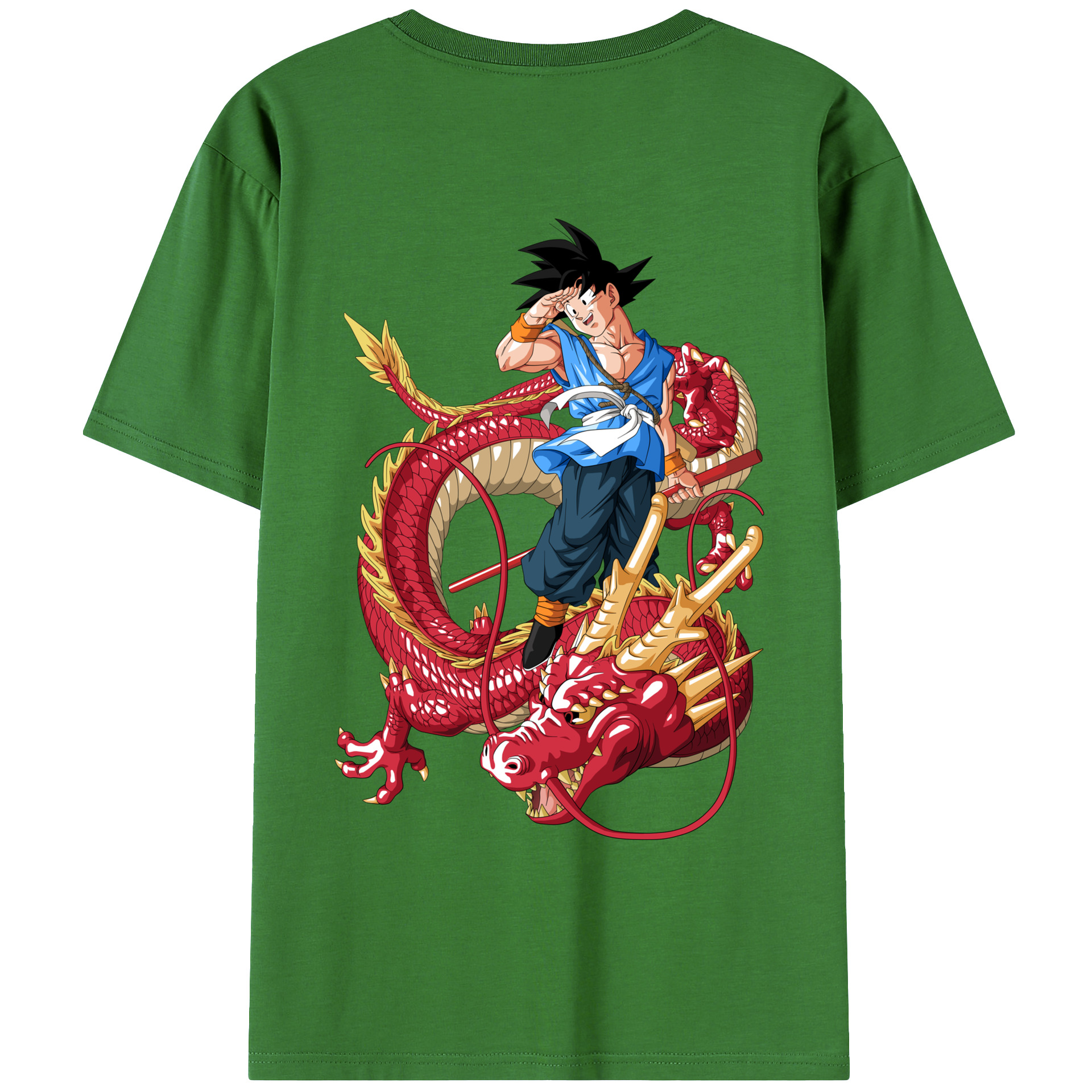 （画像用） ドラゴンボール 孫悟空（そん ごくう）Son Goku カカロット DRAGON BALL Kakarotto レディース半袖Tシャツ(バックプリント)